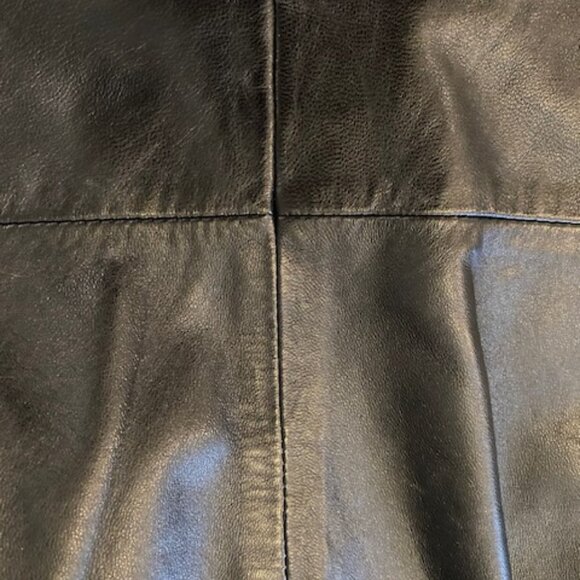 Banana Republic genuine Leather BlackPencil Skirt. Y2K. Size 2 Perfect condition - Picture 8 of 12